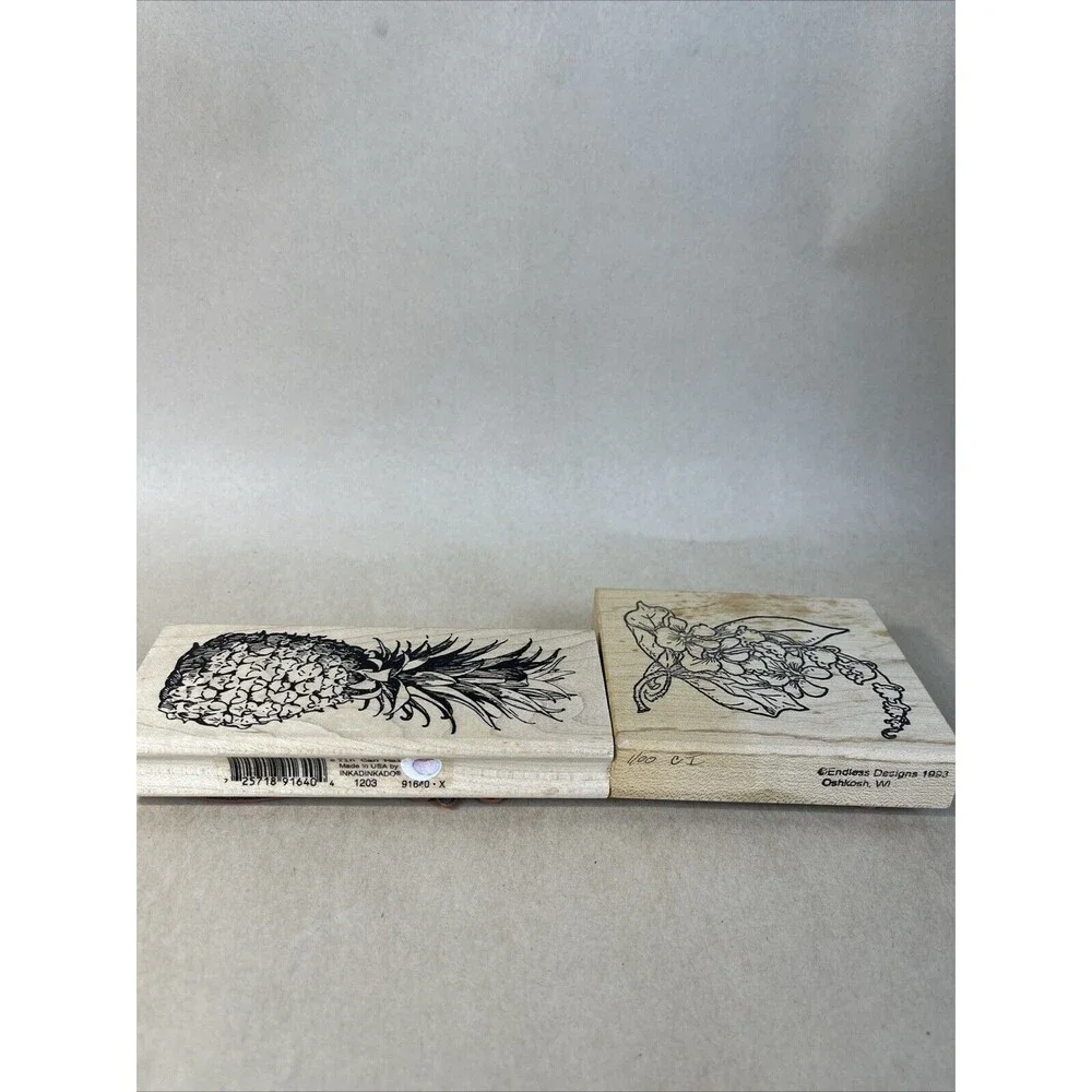 Vintage New 1980-2000s Craft Wood Rubber Stamps Lot Of 12 Various Themes‎